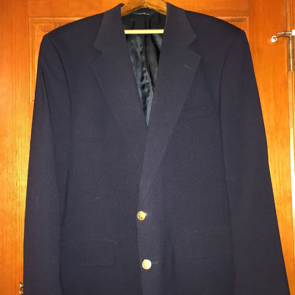 Polo by Ralph Lauren Men’s Blazer Sport Coat, Sz 46L, Navy Blue